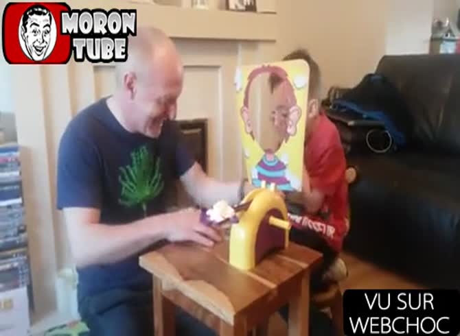 Video :A game is enjoyed by a father and son